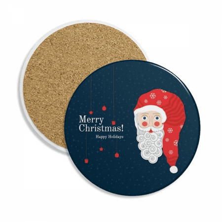 

Merry mas Santa Claus Coaster Cup Mug Tabletop Protection Absorbent Stone