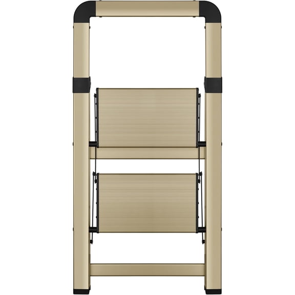 Step Ladder Folding 2-Step Finish Aluminum Foldable Step Ladders,Anti-Slip for Home & Kitchen Office 330 lbs
