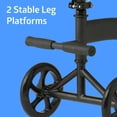 thumbnail image 4 of Andador de rodillas Medline con asiento manual, ruedas de 8", capacidad de 300 lb, color negro, para lesiones en piernas y pies, alternativa a las muletas, 1 unidad., 4 of 5