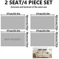 thumbnail image 3 of Waterproof Armrest & Headrest Cover for Recliner Sofa - 2 Seater, 4pcs (Color: #10), 3 of 12