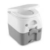 Dometic 976 Portable Toilet - Camping Porta Potty with Full-Size Seat & Latching Lid - Powerful Push-Button Pressurized Flush Commode - 5 Gallon Waste Tank