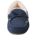thumbnail image 4 of GLOBALWIN Women's Moccasins Shoes Winter Indoor Outdoor Faux Fur Lined Slippers Navy 5.5M, 4 of 7