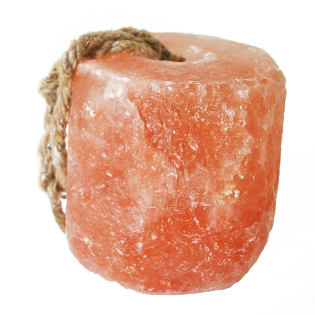 Bloque de sal del Himalaya de Kathson, 1,1 a 1,5 kg, con cuerda para mascotas