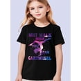 thumbnail image 1 of Camiseta de algodón Cartheel para jóvenes: ¿Por qué caminar cuando puedes? Transpirable y cómoda, con cuello redondo y mangas cortas. Ideal para salidas deportivas informales. Roja con letras azules, 1 of 8