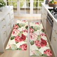 thumbnail image 4 of Kitchen Rugs Sets Of 2,Pioneer Flower Floral Print Pattern Anti Fatigue Kitchen Mat Rugs Non Slip Washable,Decorative Kitchen Floor Mats for Kitchen,Sink,Laundry,17"X47", 4 of 5