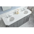 thumbnail image 5 of Water Creation Palace 72" Hardwood Double Bathroom Vanity in Gray/Chrome, 5 of 11