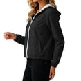 thumbnail image 5 of Jsaierl Women's Lightweight Hooded Zip Up Windbreaker Jacket with Elastic Cuffs and Drawstring Bottom Sporty Outdoor Top, 5 of 8