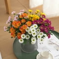 thumbnail image 4 of Aodebiao Artificial Chamomile Flower Bouquet - Realistic Silk & Plastic Daisy Arrangement for Wedding, Home, Office Decor (Table Centerpiece, Vase Fillers, 1.4" Blooms), 4 of 5