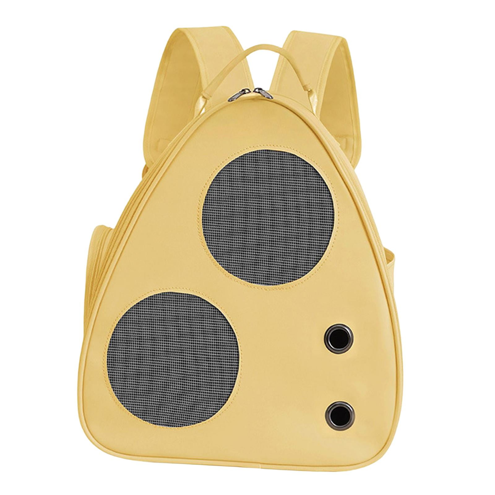 Bvdfgk Cat Carrier Backpack, Ventilated Mesh And Holes, Side Pocket, Small, Medium, Cat Yellow