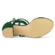 thumbnail image 5 of Sandalias Punta Abierta De Tacón De Mediana Grueso Con Cordón Para Mujer Verde 39, 5 of 6