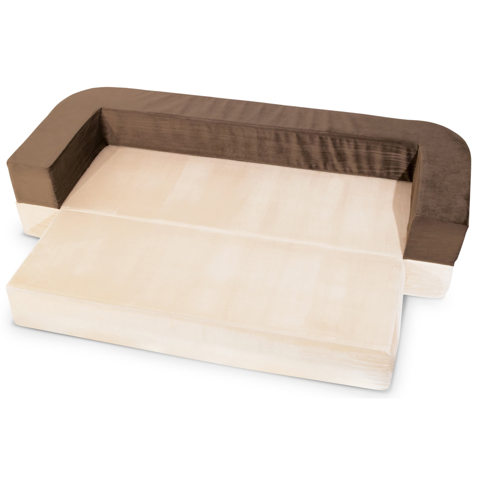 Precious Tails Orthopedic Foam Velvet Convertible Sofa Dog Bed