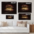 thumbnail image 4 of Designart 'Sexy Golden Metallized Woman Lips IV' Modern Print on Natural Pine Wood, 4 of 5