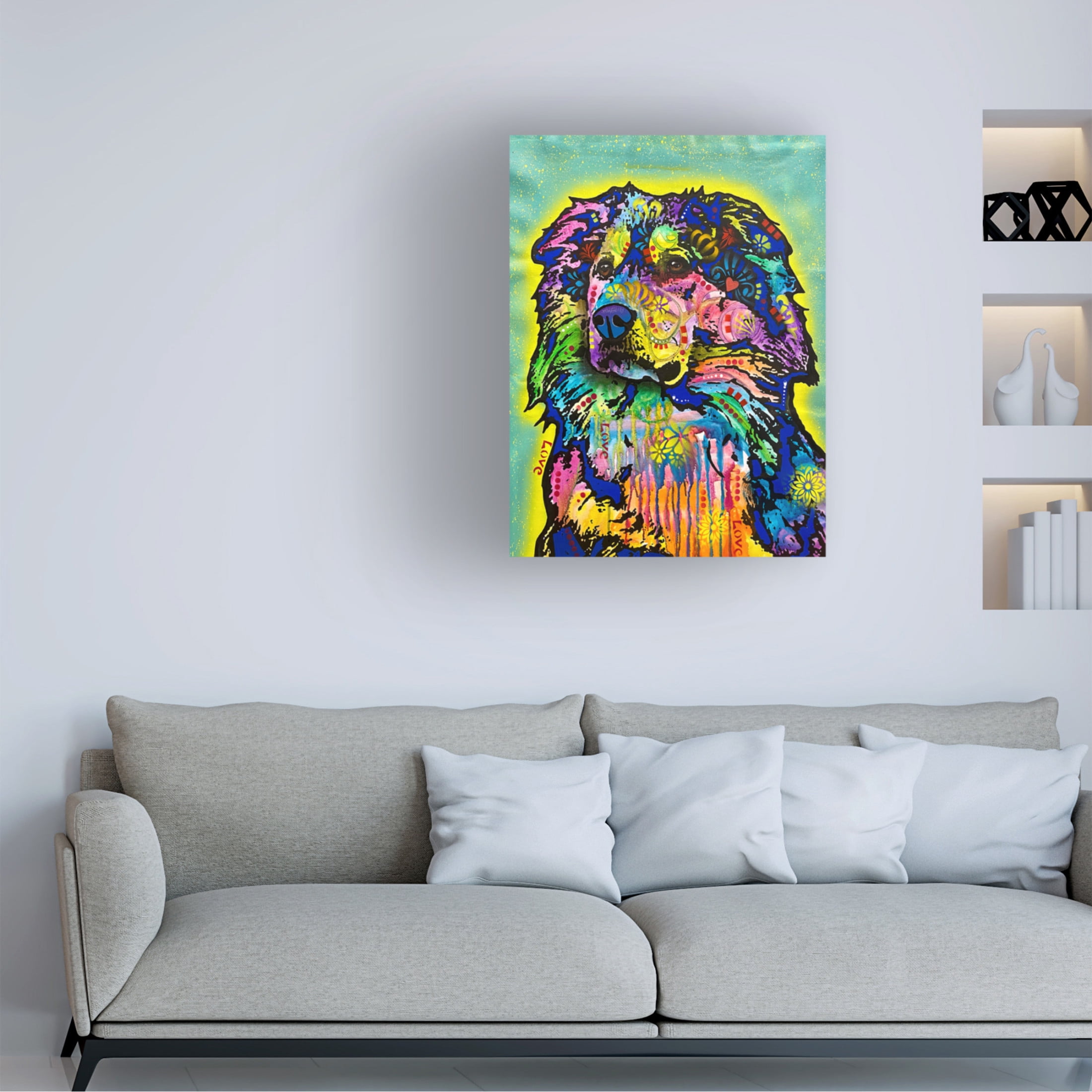 Canvas Wall Art - Dean Russo 'Sgt Squibbles At Your Service' Wall Art for Living Room, Bedroom, or Office Décor by Trademark Fine Art - 18 x 24 Inches