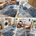 thumbnail image 6 of Blue Grey Abstract Washable Area Rugs 3'x5', Modern Graffiti Low Pile Throw Living Room Rug Non-Slip Sturdy Edge Binding Carpet for Indoor Entryway Bedside Kitchen, 6 of 9