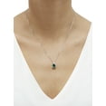 Brilliance Fine Jewelry Created Emerald Diamond Accent Necklace in