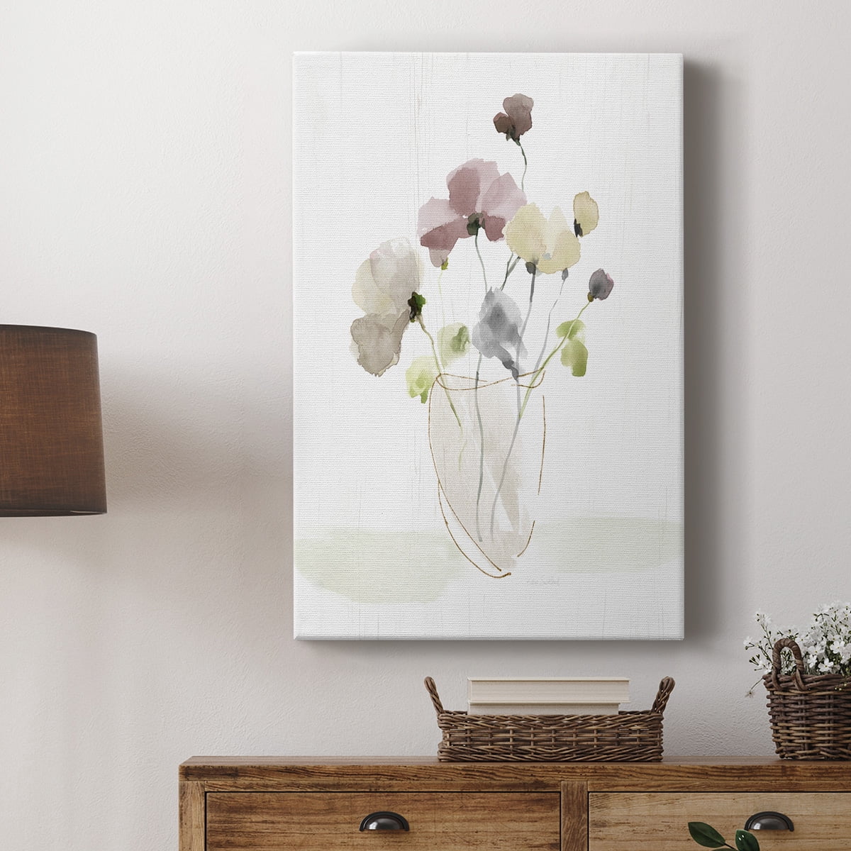 Choose Happy Bouquet I Premium Gallery Wrapped Canvas - Ready to Hang