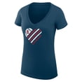 thumbnail image 2 of Women's G-III 4Her by Carl Banks  Navy St. Louis Cardinals Heart V-Neck Fitted T-Shirt, 2 of 5