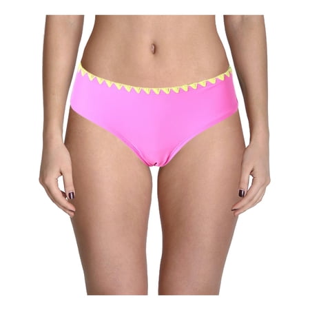 Bikini Nation Womens Embroidered Contrast Detail Swim Bottom Separates Pink XS