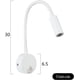 thumbnail image 4 of Lámpara de lectura LED de pared de 12 piezas, color blanco, lámpara de escritorio, luz blanca cálida, diseño con protección ocular, lámpara de noche con interruptor., 4 of 5