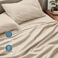 thumbnail image 6 of Bare Home 22" Extra Deep Pocket Sheet Set - Premium 1800 Collection - Ultra-Soft - Twin, Sand, 6 of 9