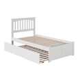 thumbnail image 4 of Mission Lit Plateforme Simple en Bois avec Pied de Lit et Tiroir-Lit Simple, Blanc, 4 of 8
