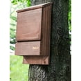 thumbnail image 2 of INCLY Bat House for Outdoors 15"x9.2"x3.2" Shelter Box kit Double Chamber Dark Natural Cedar Wood, Pre-Finished Easy to Install, 2 of 7
