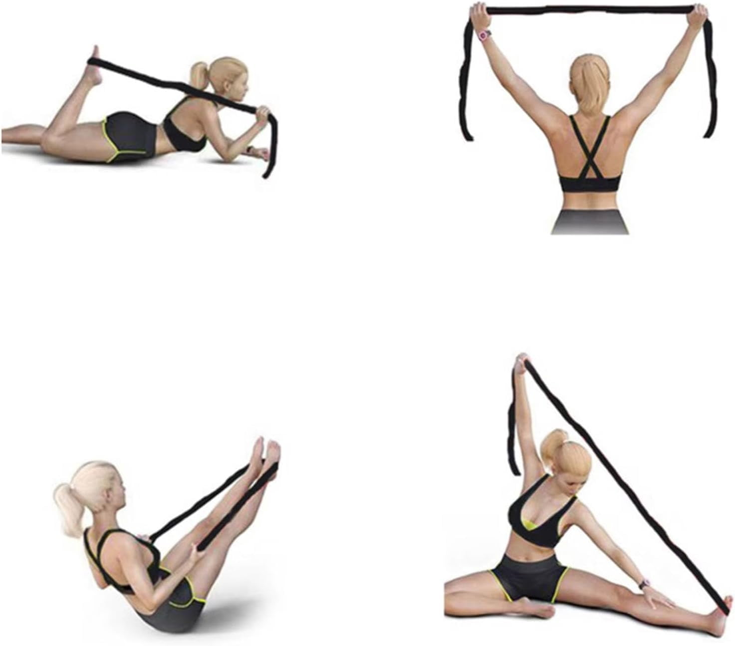 Fitness Resistance Band for Stretching and Yoga, 8-Loop Numbered Resistance Band for Full Body Workout