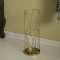 thumbnail image 3 of Support de Parapluie Design Vertical Rond Doré pour Intérieur et Extérieur avec Plateau d'Eau Goutte à Goutte, 3 of 7