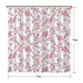 thumbnail image 5 of Pioneer Flower Floral Print Pattern Shower Curtain 72"x72" ,Bathroom Decorative Shower Curtains Set with 12 Hooks,Modern Waterproof Washable Shower Curtain, 5 of 6