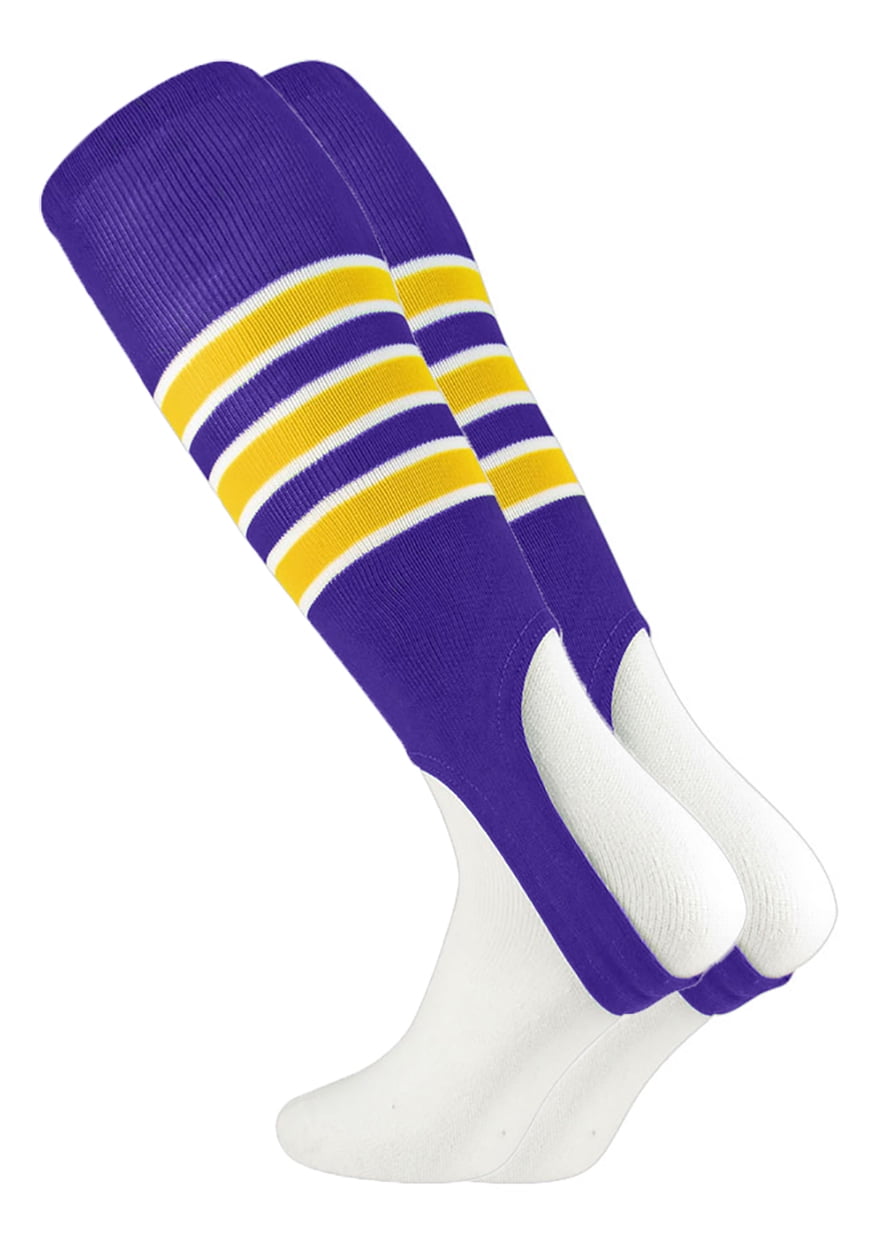 Gold Graphite Purple C, 5in TCK Elite Baseball Knee High Stirrup Socks 