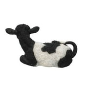 Hi-Line Gifts 21 Black Calf Laying Down Outdoor Garden Statue