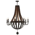 thumbnail image 2 of Meyda Tiffany 143730 Barrel Stave Madera 8 Light 45" Wide Taper Candle Empire Chandelier, 2 of 5