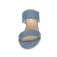 thumbnail image 2 of BLISSFUL STEP Women's Shoes Dual Straps Mid Block Heel Slide Sandals Haze Blue 7.5, 2 of 8