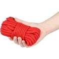 thumbnail image 3 of 32 feet 8mm(1/3inch) Diameter Solid Braided Twisted Ropes,Casewin 10m Durable and Strong All Purpose Twine Cord Rope String Thread Cord (Red), 3 of 6