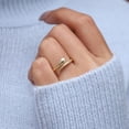 thumbnail image 5 of Adjustable Snake Ring | Round Sparkling White Cubic Zirconia Open Snake Rings for Women In 14K Yellow Gold Over Sterling Silver Jewelry Gift for Daughters Wife, 5 of 7