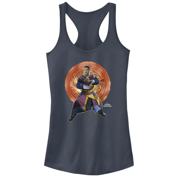 Junior's Marvel Doctor Strange in the Multiverse of Madness Wong in Action  Racerback Tank Top Indigo X Small