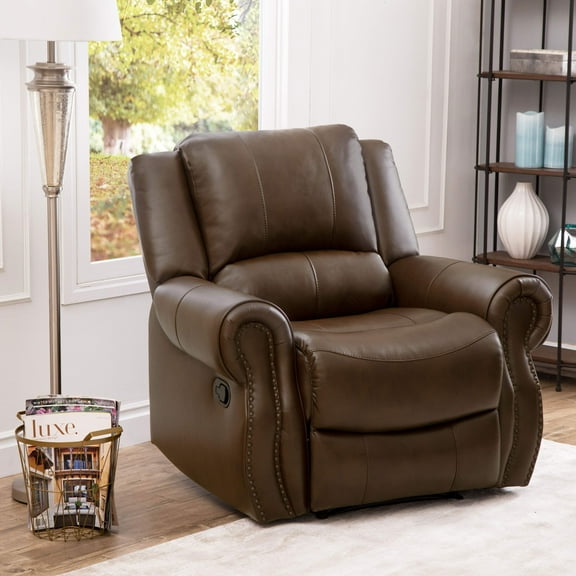 Devon and Claire Kanan Mesa Camel Faux Leather Recliner