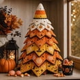 thumbnail image 4 of DIY Halloween Quilted Fabric Tree Kit, 3D Layered Fabric Sewing Craft Kit, 3D Padded Sewing Craft Project, Handmade Halloween Decorations Tabletop Decor for Mantel Shelf Home Display, 4 of 8