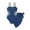 120-Dark Blue, variant on jiaxiM Girl Period Swimsuits Cut Out Girls Bathing Suits Tie-Straps Modest Ruched Allover Printed Swimsuit Quick Dry Swimwear