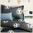 thumbnail image 6 of CGK Linens Kids Duvet Cover Set with Matching Pillowcases - Full Size, Midnight Kickoff, 6 of 6