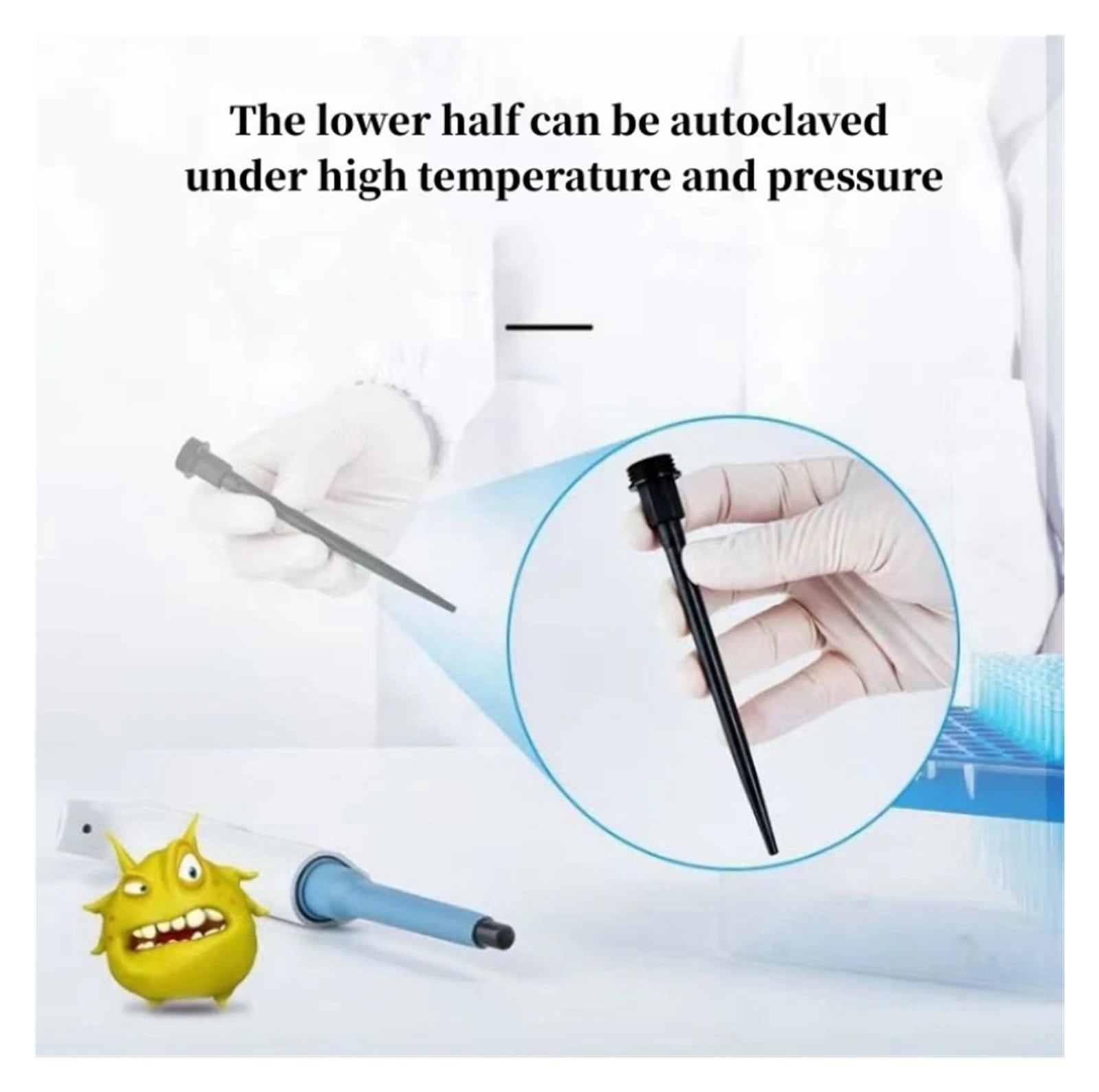 Laboratory Micropipette Plastic Single Channel Adjustable Pipette 100-1000ul Chemistry Lab Equipment Lab Equipment ,Precision & Accuracy