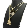 thumbnail image 3 of Stone Stud Sailboat & Stone Stud Maze Pendant Set w/ Box Chain Necklaces, Gold-Tone, 3 of 4