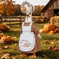 thumbnail image 2 of AZXY 23 Inch Porch Goose Outfit, Vintage Bonnet Apron Fall Harvest Goose Clothes Dress Duck Clothes, Fits Large Cement Plastic Porch Goose Statue, Outdoor Thanksgiving Front Yard Lawn Decorations, 2 of 6