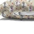 thumbnail image 4 of Cartoon Pet Bed, Romantic Bicycle Illustration with Hearts and Dots on the Background Art Print, Resistant Pad for Dogs and Cats Cushion with Removable Cover, 24" x 39", Beige and White, by Ambesonne, 4 of 4