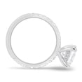 thumbnail image 4 of 2.00Ct Princess Cut Lab-grown diamond Solitaire Engagement Ring, Hidden Halo & Pavé, 14K White Gold, 4 of 7
