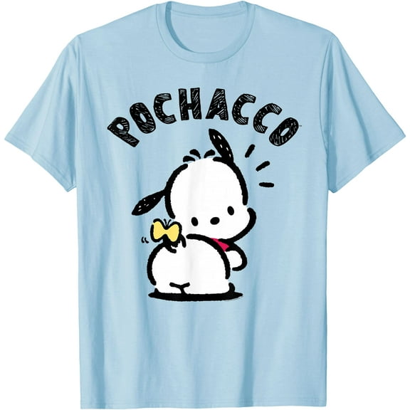 Pochacco Backside Logo DTG Print Unisex T-Shirt