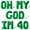 Green, variant on Letter Balloons - OH MY GOD IM 40 16" Inch Alphabet Letters Foil Mylar Balloon 40th Birthday Party Banner (Gold)