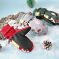 thumbnail image 4 of Guantes de invierno con dibujos de conejo blanco para niños, cálidos, gruesos, resistentes al frío y al viento, para esquí, 4 of 6