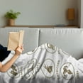 thumbnail image 3 of Astrology Soft Flannel Fleece Blanket, Classic Zodiac Chart Astrologicy Signs Stiylish Constellation Art Lllustration, Cozy Plush for Indoor and Outdoor Use, 60" x 80", White Sepia, by Ambesonne, 3 of 5