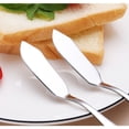 thumbnail image 2 of Cuchillo para mantequilla de acero inoxidable, esparcidor de mantequilla, productos para untar para el desayuno, queso y condimentos (4 piezas), 2 of 5